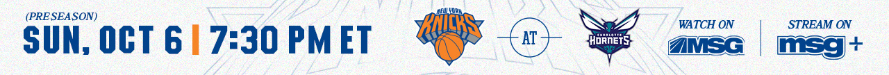 NYK vs CHA